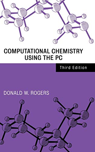 Book cover: "Computational Chemistry Using the PC," third edition, with molecular diagrams.