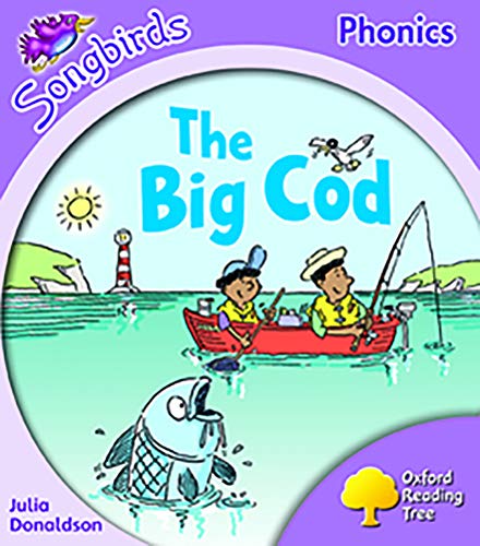 Children fishing in a boat, cover of "The Big Cod" book.
