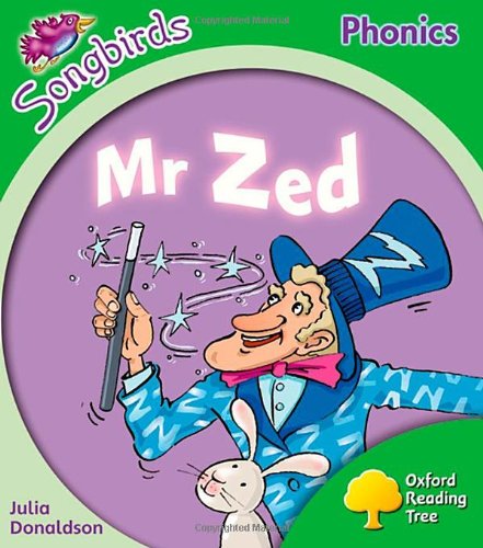 Book cover: "Mr Zed," a magician with a rabbit, from Oxford Reading Tree.