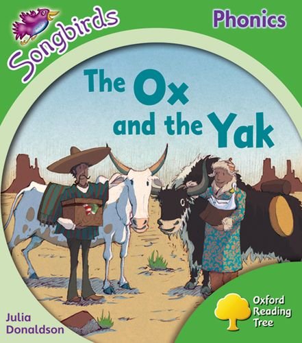 Book cover: an ox, a yak, and people in a desert landscape.