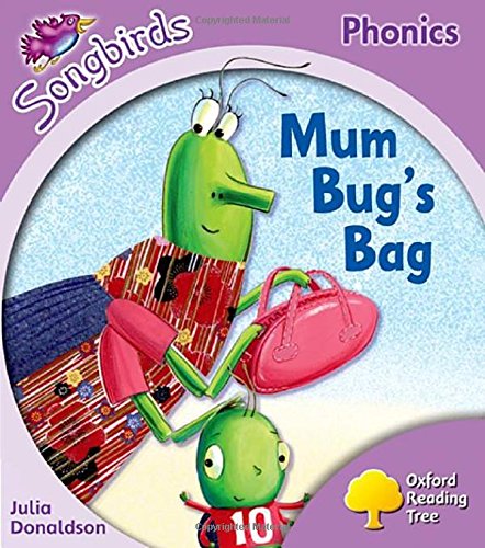 Book cover featuring a green bug carrying a pink handbag with a small bug below.