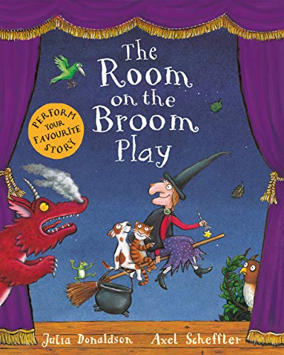 The Room on the Broom" play script cover with witch, dragon, and cat.