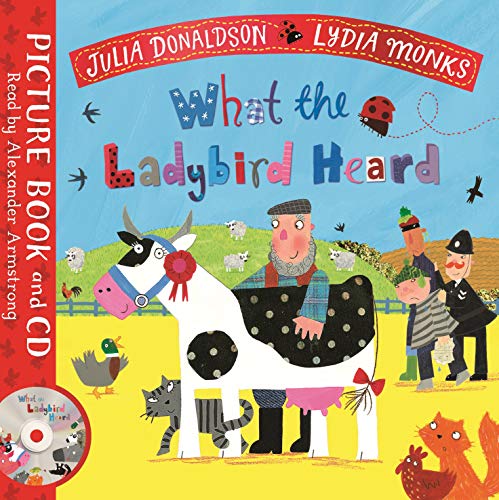 Children’s book cover with farm animals, a farmer, and police officers.
