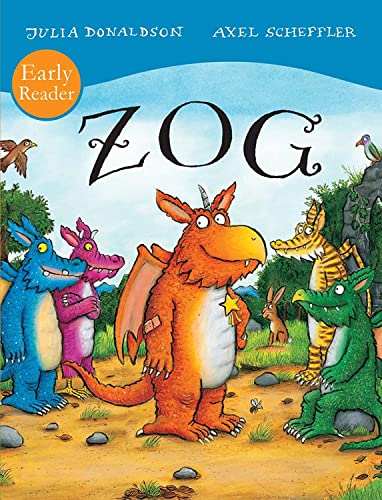 Cover of "Zog Early Reader" featuring a colorful illustration of dragons.