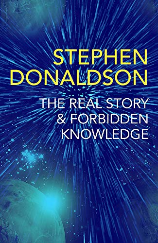 Book cover with yellow text against a blue background of stars and planets.