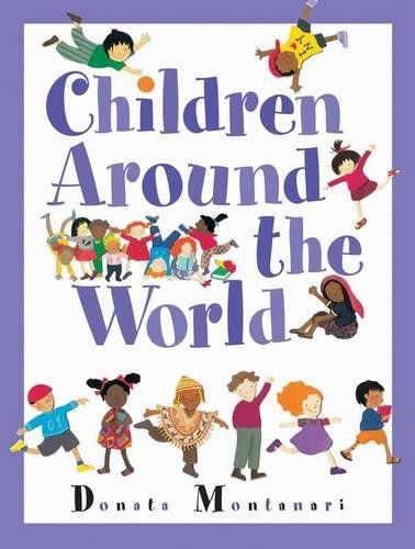 Book cover: "Children Around the World" with diverse illustrated children.