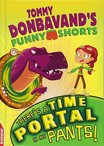 Book cover featuring a girl and a purple dinosaur emerging from a portal.