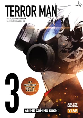 Comic book cover: masked man with white hair, volume 3 of "Terror Man".