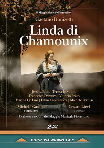 DVD cover for Donizetti’s “Linda di Chamounix” opera featuring Jessica Pratt.
