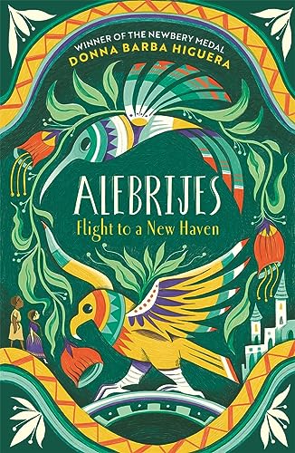 Book cover featuring colorful, fantastical bird-like creatures and small figures.