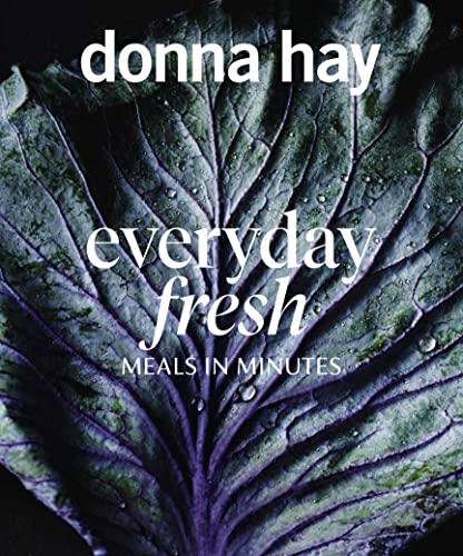 Cookbook cover, "Everyday Fresh: Meals in Minutes," with a leafy green background.