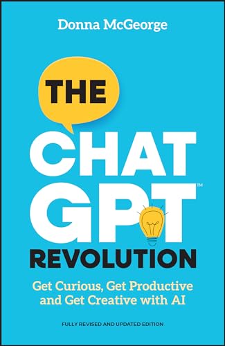 Book cover with large white text "The ChatGPT Revolution" and a lightbulb icon.