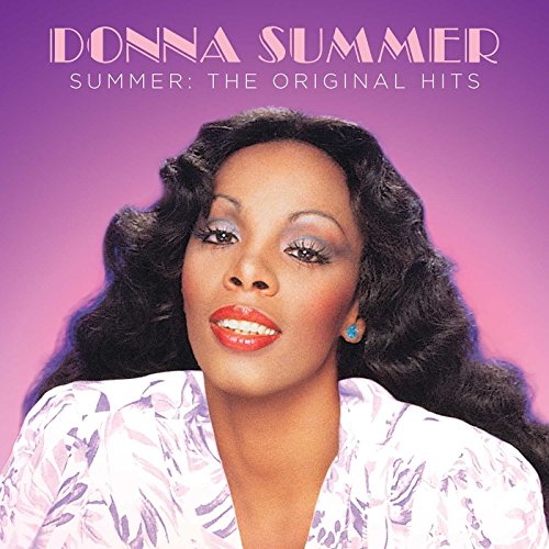 Album cover of Donna Summer featuring a portrait against a purple gradient background.