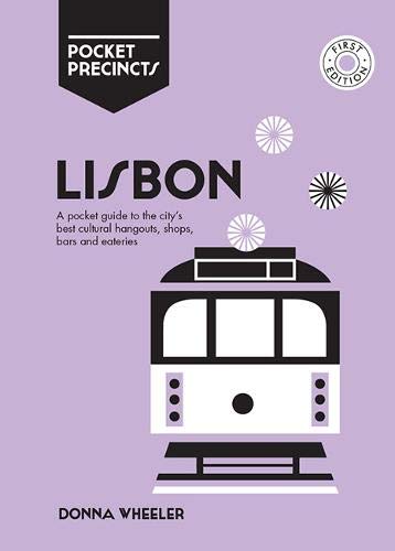 Purple guidebook cover featuring a white tram and the title "Lisbon.