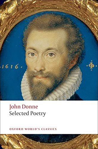 Book cover featuring a portrait of John Donne, with red title text.