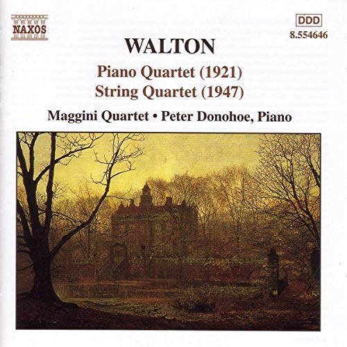 CD cover for Walton’s Piano & String Quartets by Donohoemaggini 4tet.