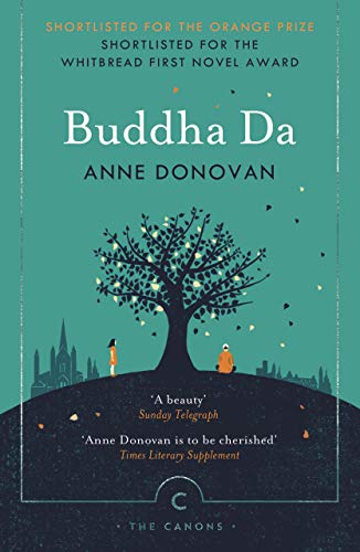 Book cover: "Buddha Da" by Anne Donovan, featuring a silhouetted tree.