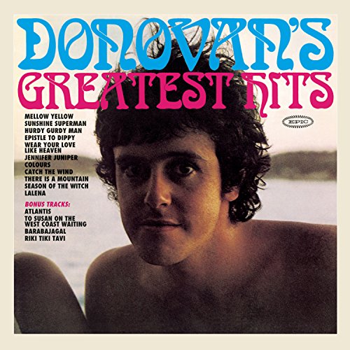 CD cover for Donovan’s Greatest Hits, featuring a portrait of the artist.