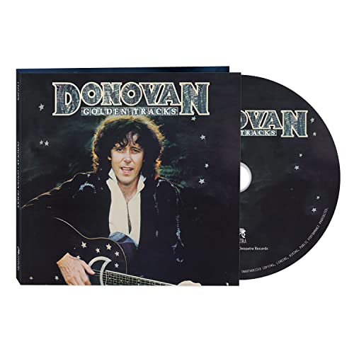 Donovan “Golden Tracks” CD case and disc with artist portrait.