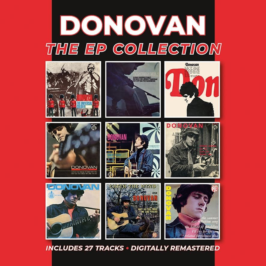 CD cover for Donovan’s “The EP Collection” featuring album art collage.