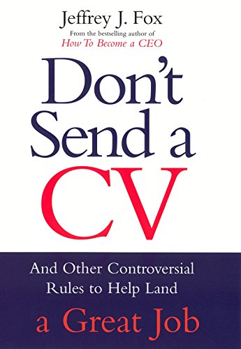 Book cover: “Don’t Send a CV” with blue and red text.