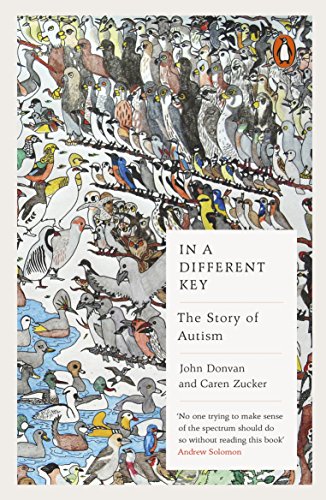 Book cover with illustrated birds and title "In a Different Key.