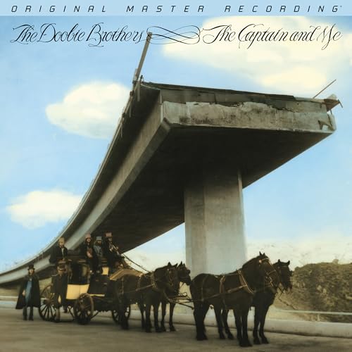 Doobie Brothers’ “Captain & Me” vinyl album cover with a horse-drawn carriage.
