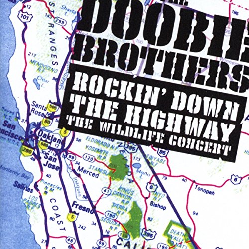 Doobie Brothers CD cover with a map of California and highway text.