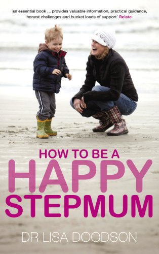 Book cover: "How to be a Happy Stepmum" with woman and child on beach.