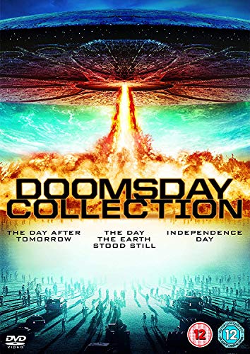 DVD cover featuring a fiery explosion and crowds, titled "Doomsday Collection".