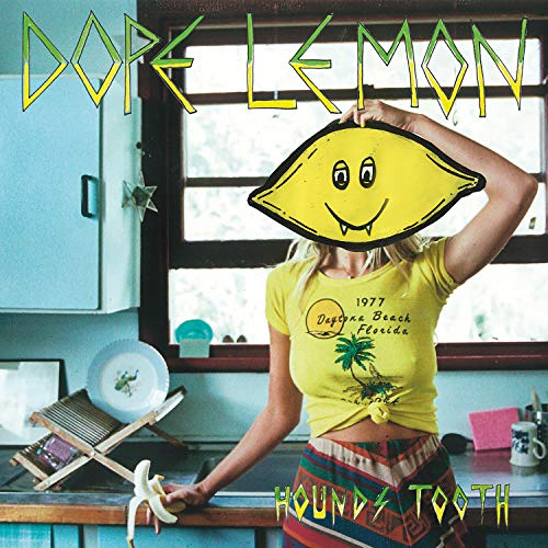 Album cover for DOPE LEMON's "Hounds Tooth" featuring a person with a lemon head.