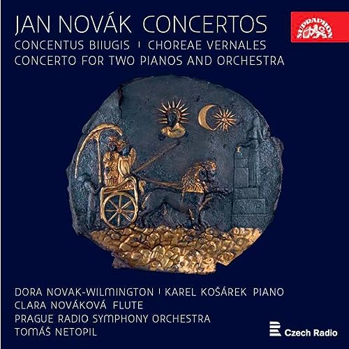 CD cover: dark blue with gold relief of a mythological scene.