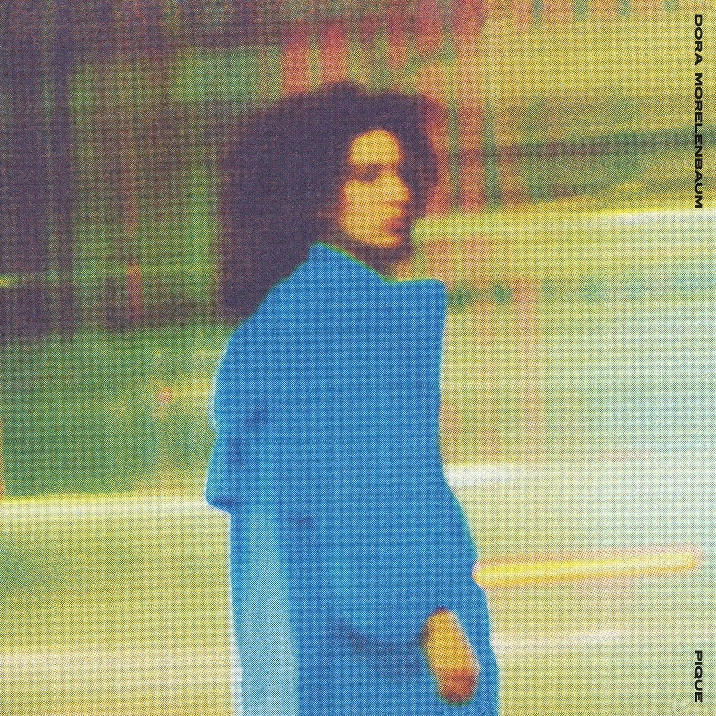 Vinyl album cover featuring Dora Morelenbaum in a blue jacket.