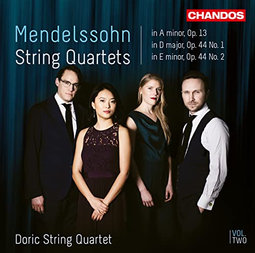 CD cover featuring the Doric String Quartet and text "Mendelssohn String Quartets".