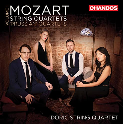 Doric String Quartet album cover for Mozart’s Prussian Quartets, Vol. 1.