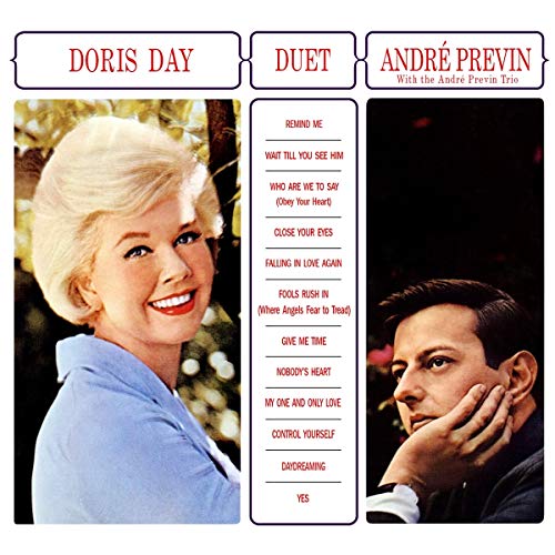 CD cover featuring Doris Day and André Previn, with song list.