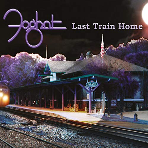 Album cover with a nighttime train station scene and purple hues.