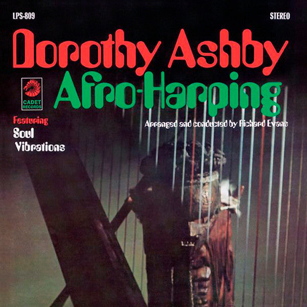 CD cover for Dorothy Ashby’s “Afro Harping” featuring a harp silhouette.