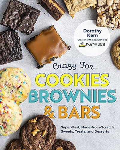 Cookbook cover featuring colorful cookies, brownies, and bars with title text.