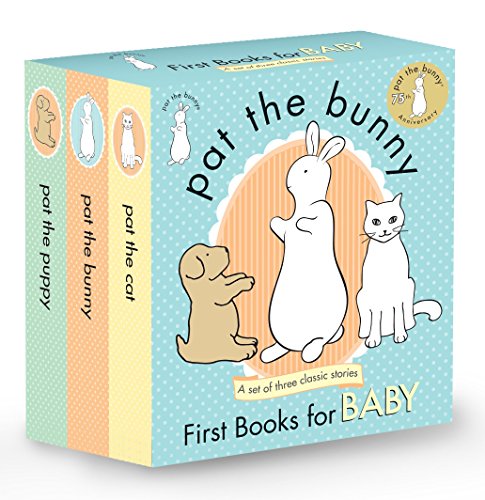 Boxed set of three touch-and-feel baby books featuring animals.