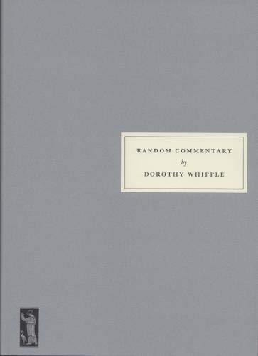 Gray book cover with white label reading “Random Commentary” by Dorothy Whipple.