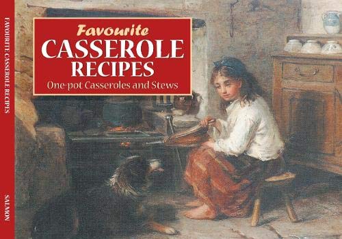 Book cover: “Favourite Casserole Recipes” with vintage kitchen scene.