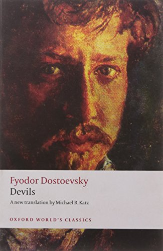 Book cover of Devils by Fyodor Dostoevsky featuring a dark, moody portrait of a man.