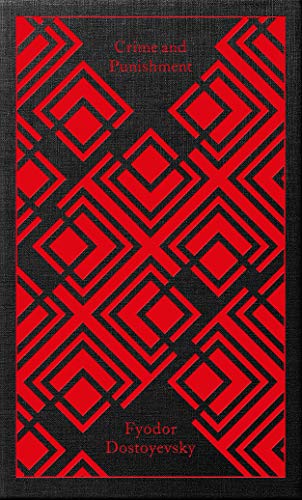 "Black clothbound book with red geometric pattern and red title and author text."
