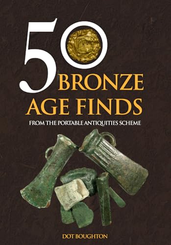 Book cover featuring Bronze Age artifacts, including axes and a coin.