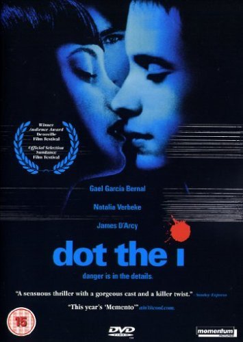 DVD cover for Dot the I featuring close-up blue-toned faces of the main cast.