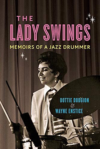 Book cover featuring a smiling woman drummer with cymbals.