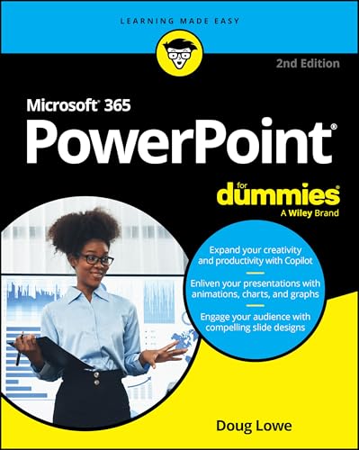 Book cover: "Microsoft 365 PowerPoint For Dummies," 2nd Edition.