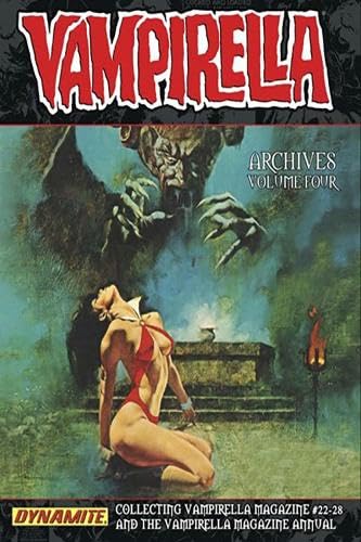 Vampirella Archives Volume 4 cover with a woman and monstrous figure.