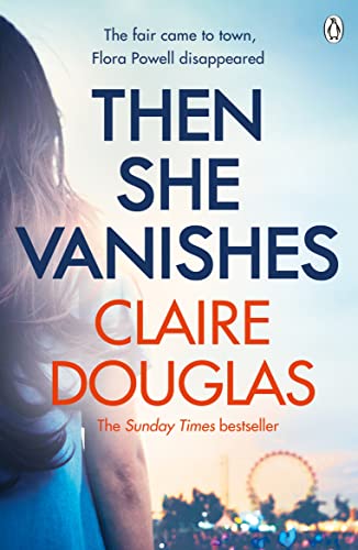 Book cover for Then She Vanishes by Claire Douglas featuring a woman's profile.